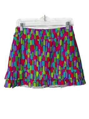 Tzu Tzu Womens Small ChaCha Jolly Rancher Skort Colorful Tennis Pickleball USA